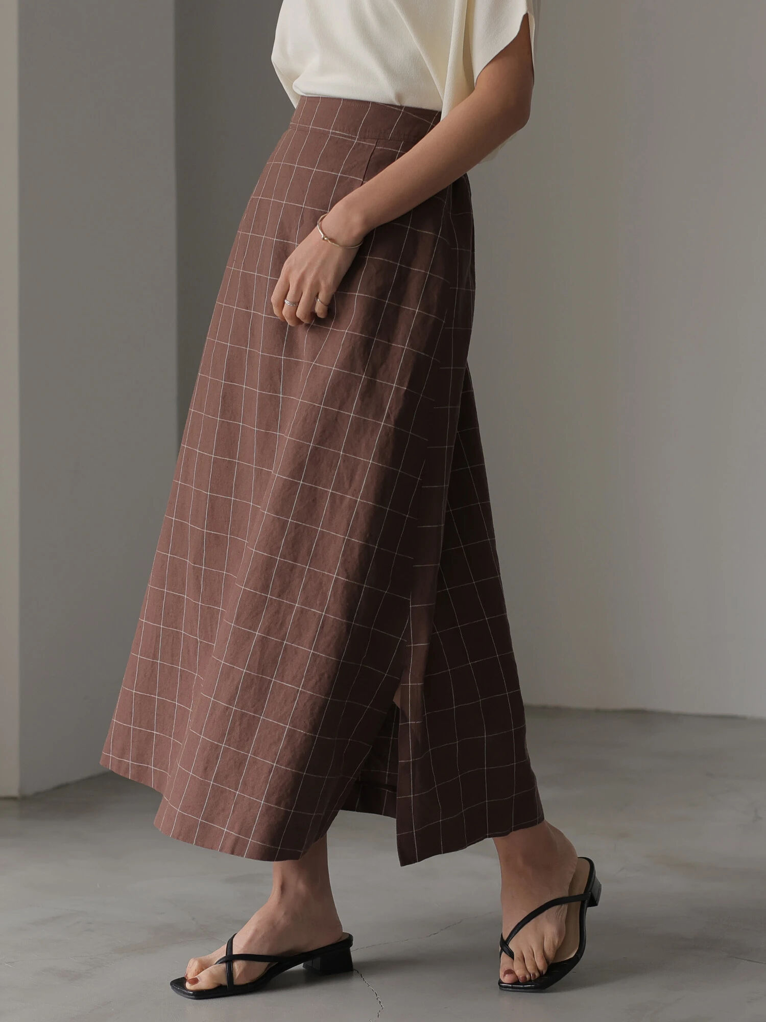 極美品 クロエ Chloe スカート ミディスカート Aラインスカート ツイード ウール ボトムス レディース 36(S相当) ブラック