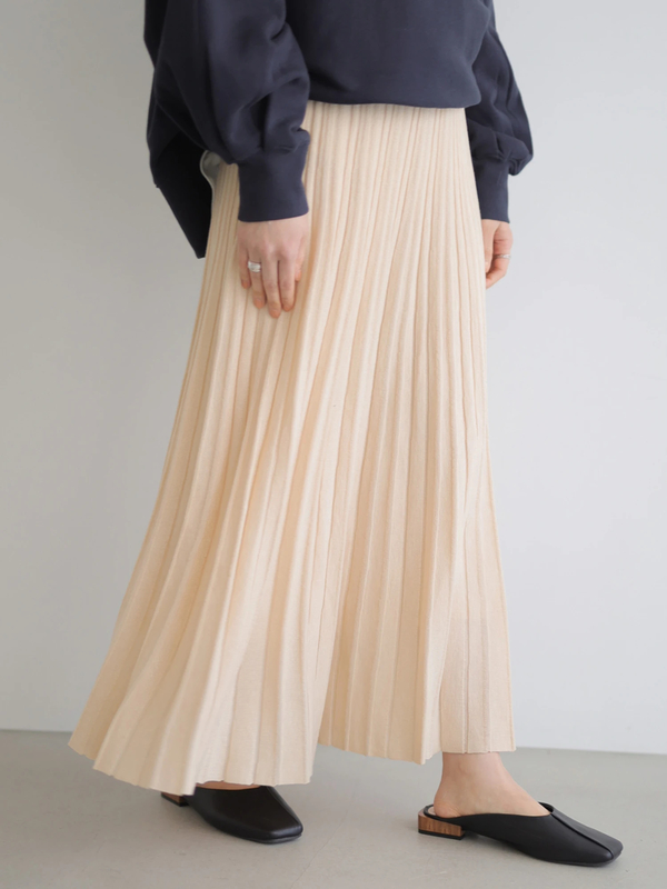 プリーツニットスカート アイボリー ライトグレー ブラック American Holic アメリカンホリック のレディーススカート Ha11l2l0290 ファッション通販のstripe Club