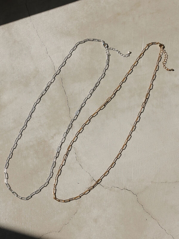 Web限定 オーバルチェーンネックレス シルバー ゴールド American Holic アメリカンホリック のレディースネックレス Hs15ldj00 ファッション通販のstripe Club