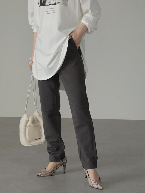 アウトレット 裾スリットスウェットパンツ アイボリー チャコールグレー American Holic アメリカンホリック のレディースパンツ Ha13l1f0490 ファッション通販のstripe Club