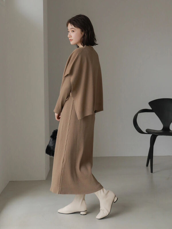 アウトレット Set ニットプルオーバー ワンピース モカ American Holic アメリカンホリック のレディースワンピース Ha14l2h0390 ファッション通販のstripe Club