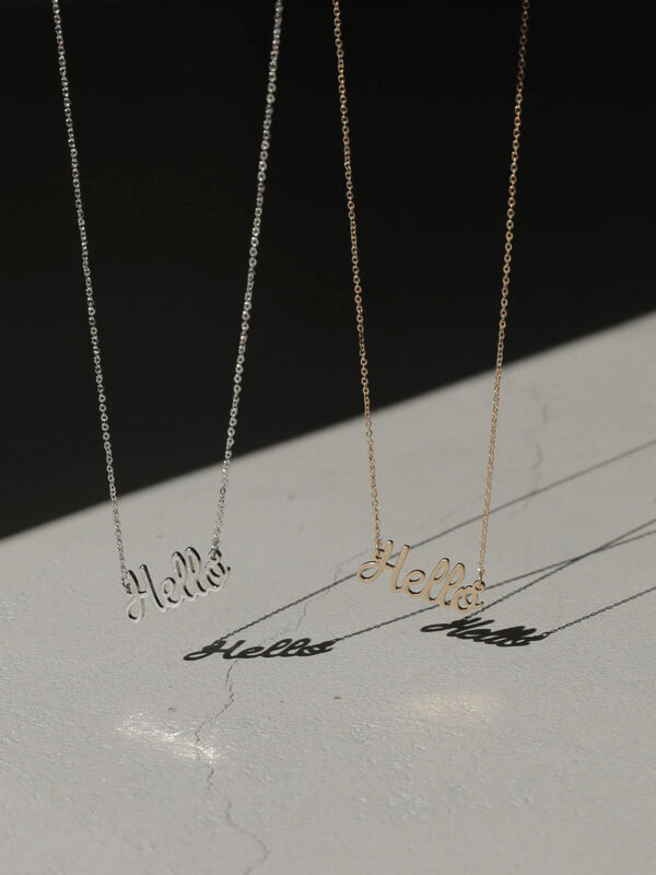 メッセージネックレス シルバー ゴールド American Holic アメリカンホリック のレディースネックレス Ha14ldj0490 ファッション通販のstripe Club