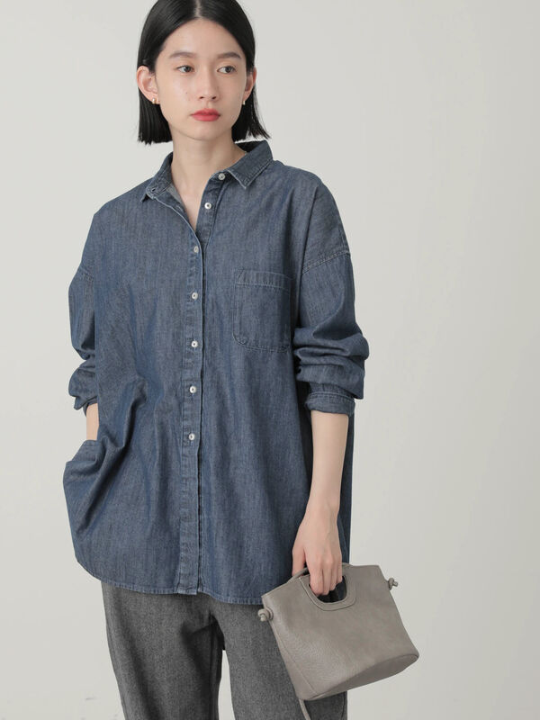 Max Mara＊インディゴデニムシャツ アウトレット直販 eveliinatyllinen.fi