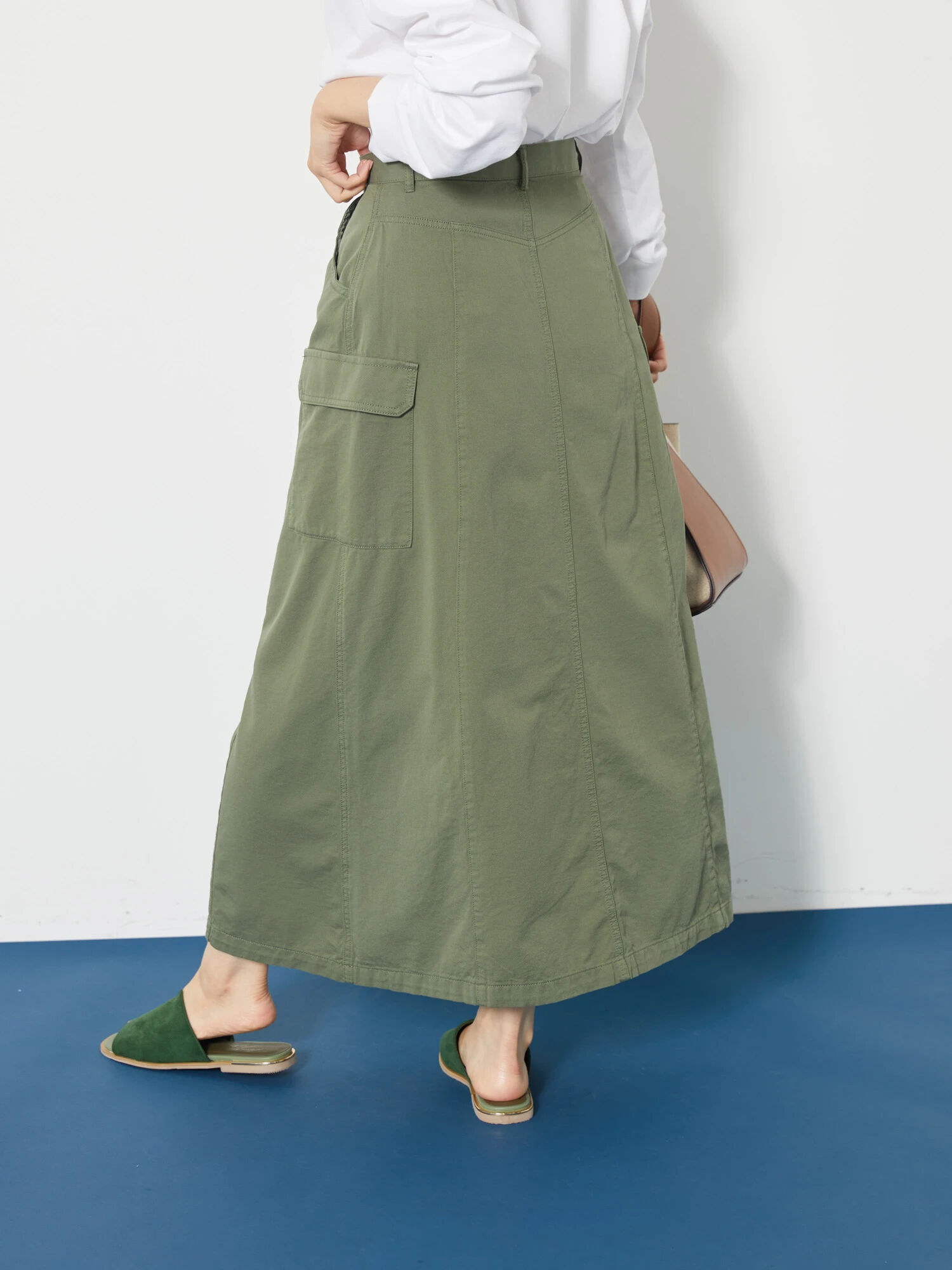 カーゴロングスカート カーキ American Holic アメリカンホリック のレディーススカート Ha21l0l1300 ファッション通販のstripe Club