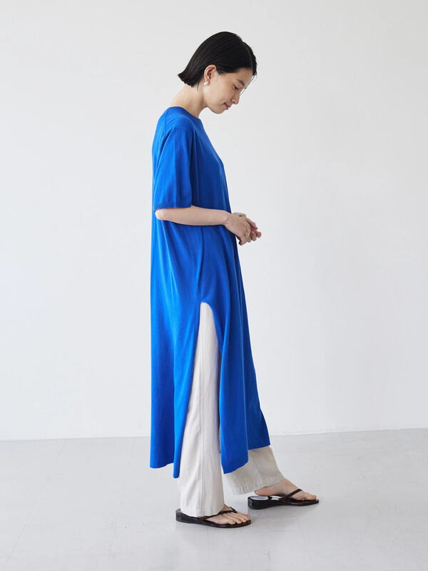 アウトレット 古着 サイドスリットニットワンピース 杢ライトグレー ピンク ブルー American Holic アメリカンホリック のレディースワンピース Ha26l2h0100 ファッション通販のstripe Club