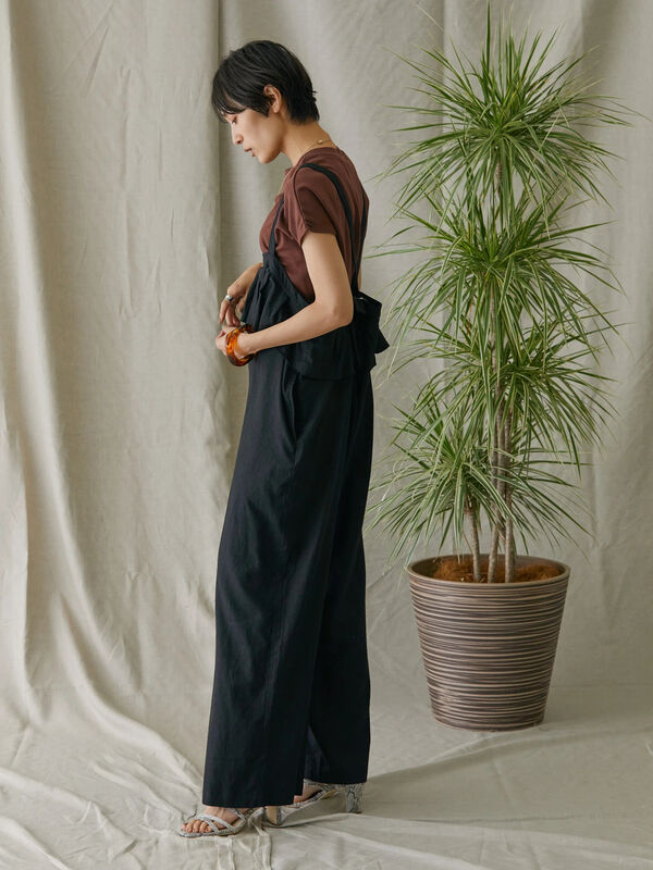 FREELAND オーバーオール ヘリンボーン 針刺し 薄茶 美品 40s 