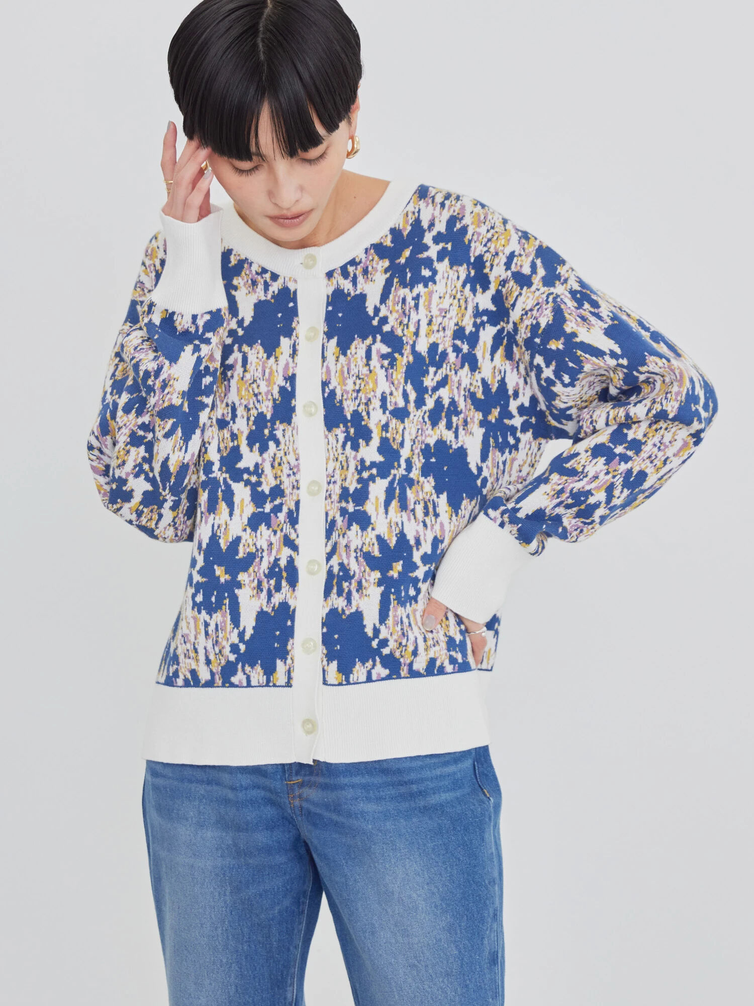 取寄品 flowers / cardigan フラワーニット birds market セーター