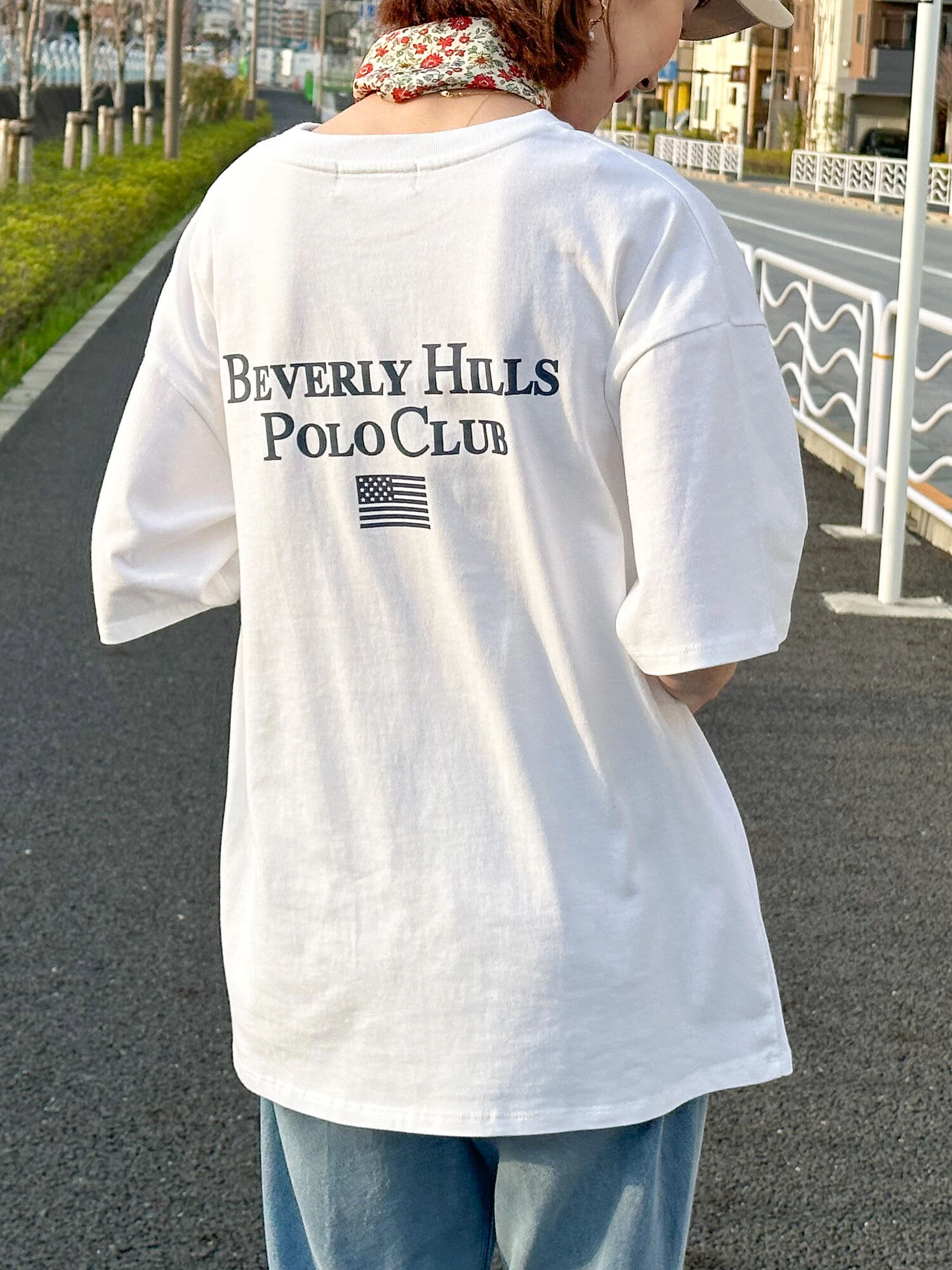 アウトレット】B.H POLO CLUB バックプリントTEE（オフホワイト