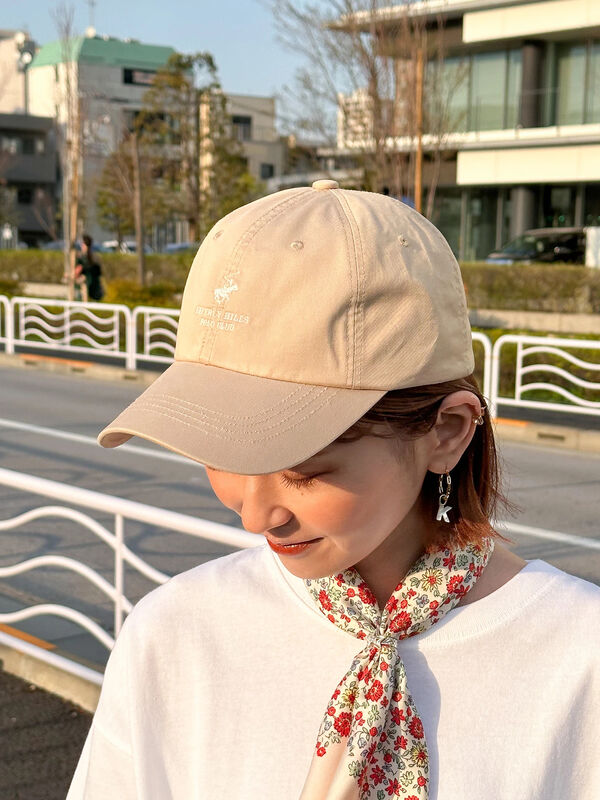 B.H POLO CLUB ロゴCAP（ベージュ/ネイビー） / AMERICAN HOLIC