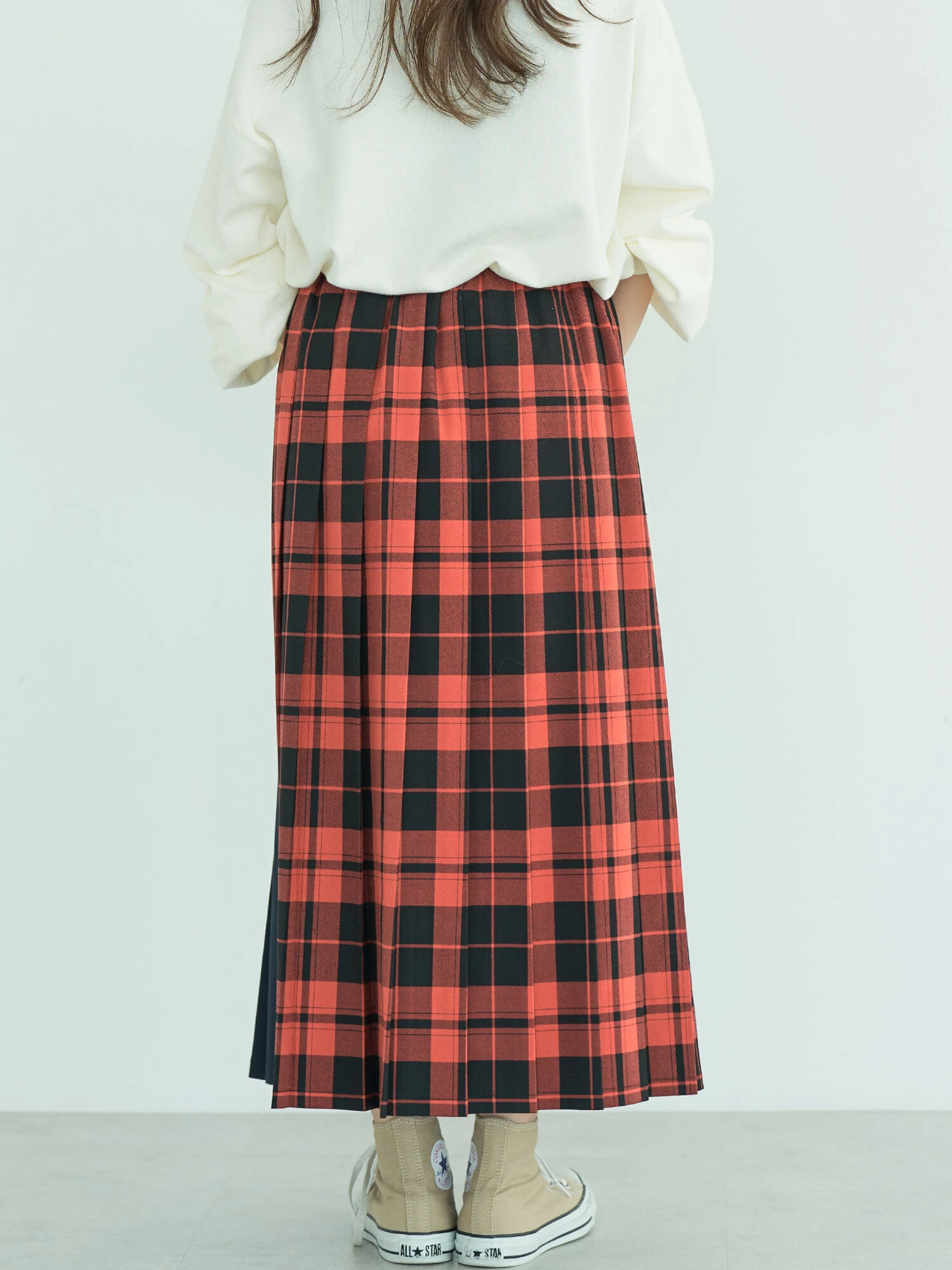 【WEB限定・小柄女性向け】アソートチェックプリーツスカート