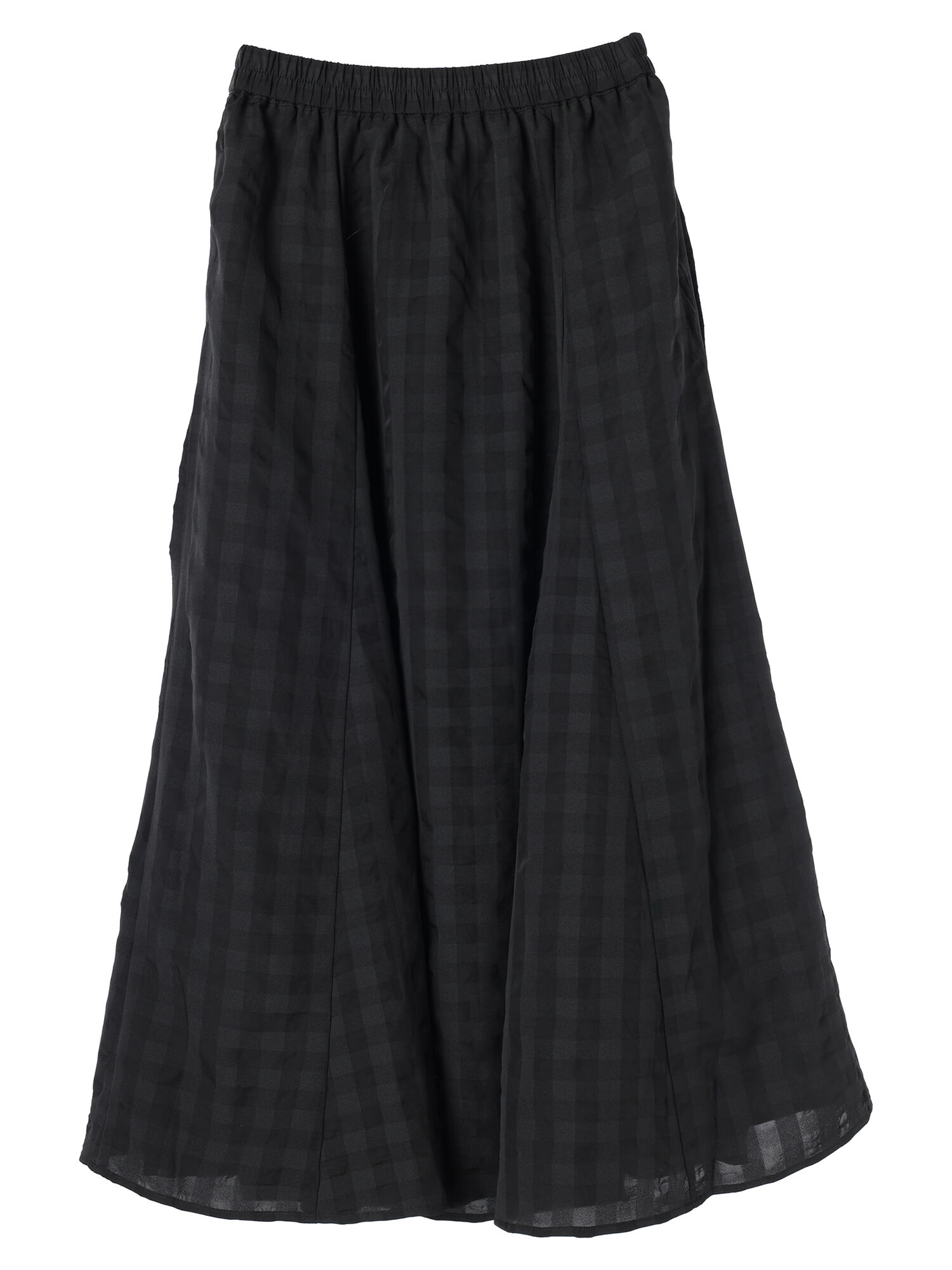 公式直販AMARC【数量限定予約販売】ジャガードギャザースカート(ブラック/S) スカート