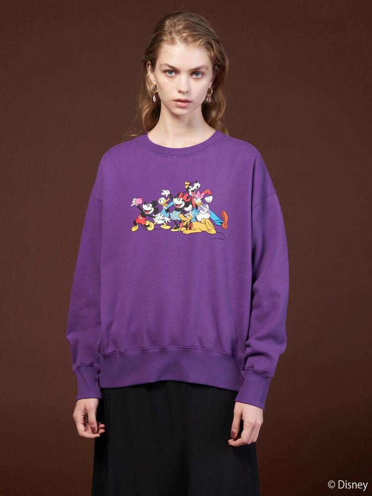 FRIENDSプリント裏起毛プルオーバー/Disney（チャコールグレー/パープル/マルチ） Disney collection by  AMERICAN HOLIC（ディズニーコレクション バイ  アメリカンホリック）のレディースカットソー【HX24L1C0100】｜ファッション通販のSTRIPE ...
