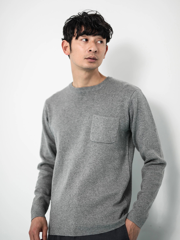 古着 雑誌掲載商品 ハーフミラノリブクルーネックプルオーバー ライトグレー Koe コエ のメンズニット セーター K1181cb00 ファッション通販のstripe Club