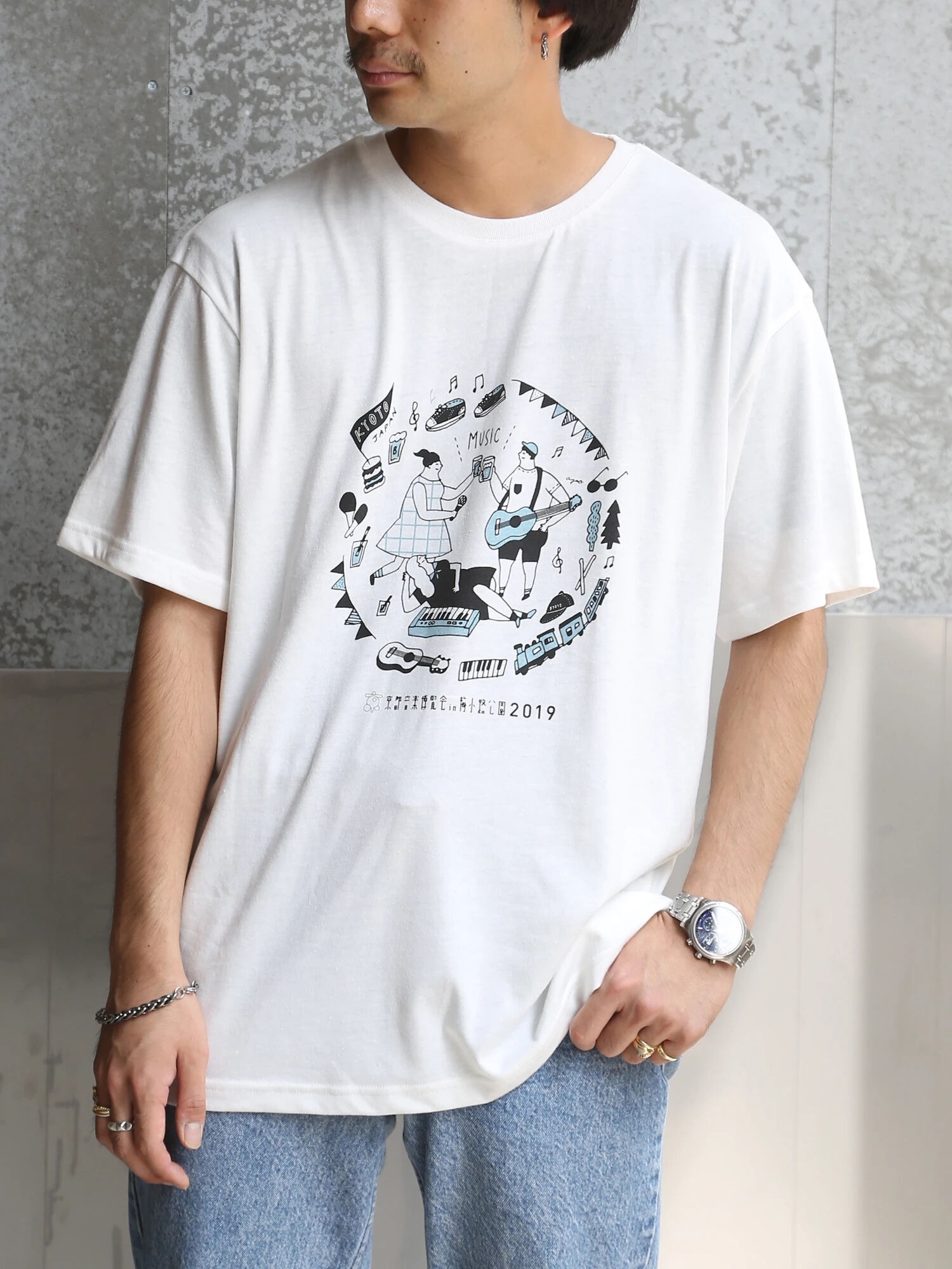 【アウトレット】[京都音博2019]Tシャツ（ホワイト） / koe（コエ