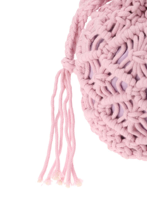 マクラメ巾着バッグ ナチュラル キャメル カーキ パープル Koe コエ のレディースバッグ ポーチ Kp01l0j1600 ファッション通販のstripe Club