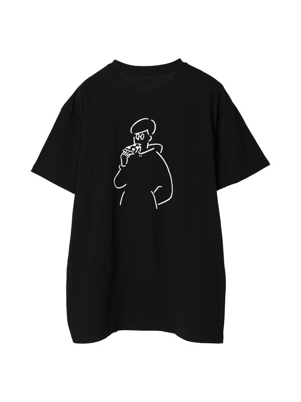 長場雄×koe】オーガニックTシャツ (gen)（オフホワイト/ブラック