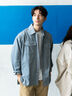 koe(コエ) |【6色展開・3サイズ・ユニセックス対応】綿コーデュロイシャツジャケット(ライトブルー)