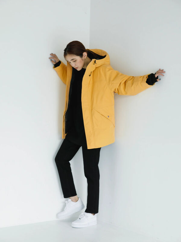 アウトレット 3色展開 S Lサイズ ユニセックス対応 Green Down ジャケット ブラック マスタード カーキ Koe コエ のレディースコート Ka04g0z0100 ファッション通販のstripe Club