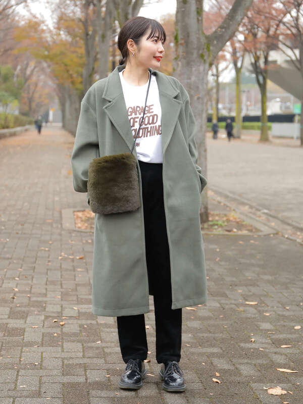 アウトレット S Lサイズ ユニセックス対応 カットメルトン チェスターコート ブラック モカ グリーン Koe コエ のレディースコート Kp07g0z0100 ファッション通販のstripe Club