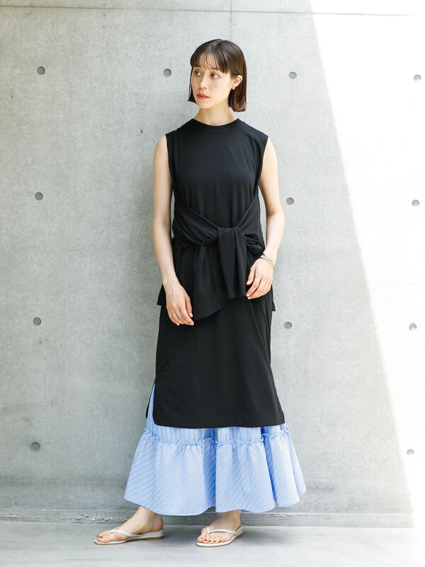 アウトレット 変形カットワンピース ブラック ベージュ カーキ Koe コエ のレディースワンピース Kp16l1h0300 ファッション通販のstripe Club