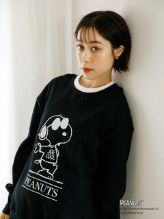 アウトレット Peanuts スウェットクルー ホワイト グレー ブラック Koe コエ のレディースカットソー Kp14g1c0400 ファッション通販のstripe Club