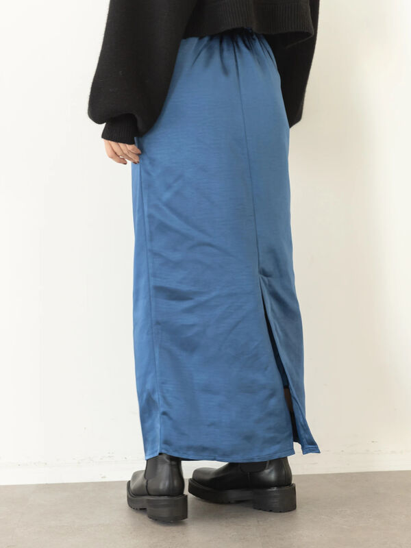 【&g'aime】サテンタイトスカート