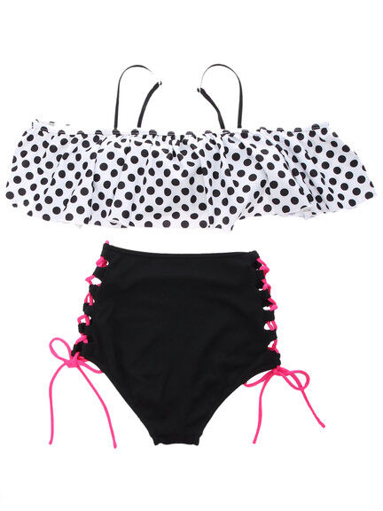 NiCORON (ニコロン) ドット柄オフショルビキニ