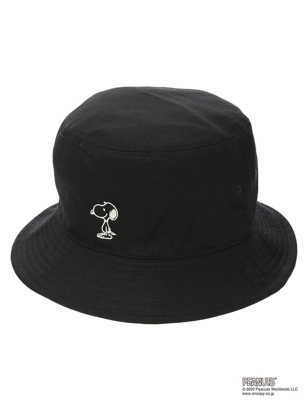 アウトレット Snoopy 刺繍バケットハット オフホワイト ブラック Nicoron ニコロン のレディースハット 帽子 Ma01l3j0100 ファッション通販のstripe Club