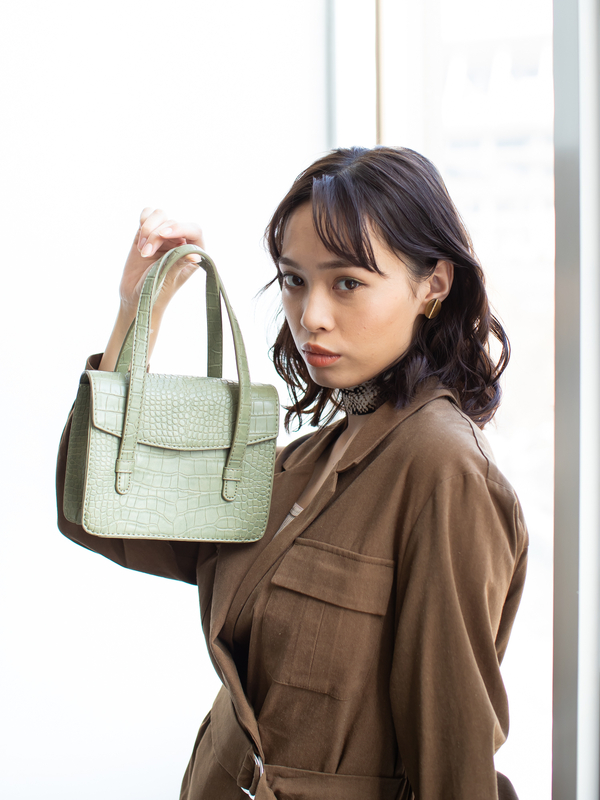 アウトレット クロコ調2wayバッグ ベージュ カーキ Nicoron ニコロン のレディースバッグ ポーチ Mb01l0j0600 ファッション通販のstripe Club