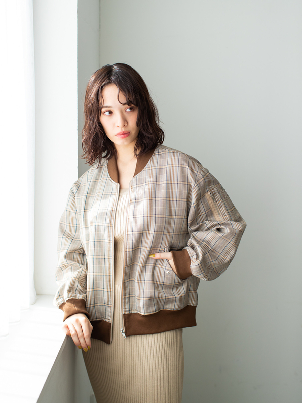 アウトレット Ma 1ブルゾン チェック Nicoron ニコロン のレディースジャケット Mb01l0y0600 ファッション通販のstripe Club