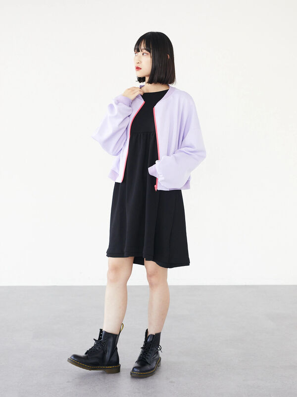 ワンポイント体操服の上 ピンク パープル Collaboration By Kol コラボレーション バイ ケーオーエル のレディースカーディガン Mf21l1d0100 ファッション通販のstripe Club