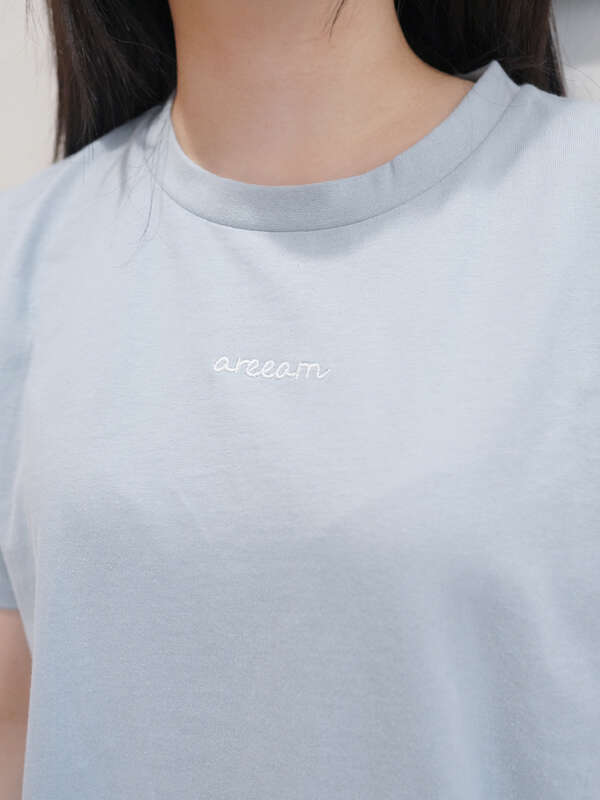 パステルビーチカラーtシャツ オフホワイト ライトベージュ サックスブルー Areeam アリーム のレディースカットソー Mj01l1c0600 ファッション通販のstripe Club