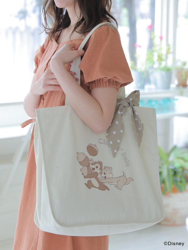 チップ デール ドットリボン付きトートバッグ アイボリー Areeam アリーム のレディースバッグ ポーチ Mw02l0j0400 ファッション通販のstripe Club