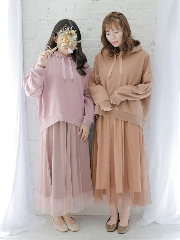 メッセージ裏毛パーカー ダークピンク キャメル Areeam アリーム のレディースカットソー Mj03l1c0350 ファッション通販のstripe Club