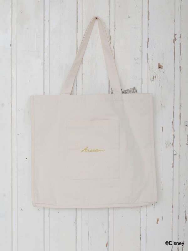 ミッキー ミニー レオパードリボン付きトートバッグ アイボリー ブラック Areeam アリーム のレディースバッグ ポーチ Mw04l0j0100 ファッション通販のstripe Club