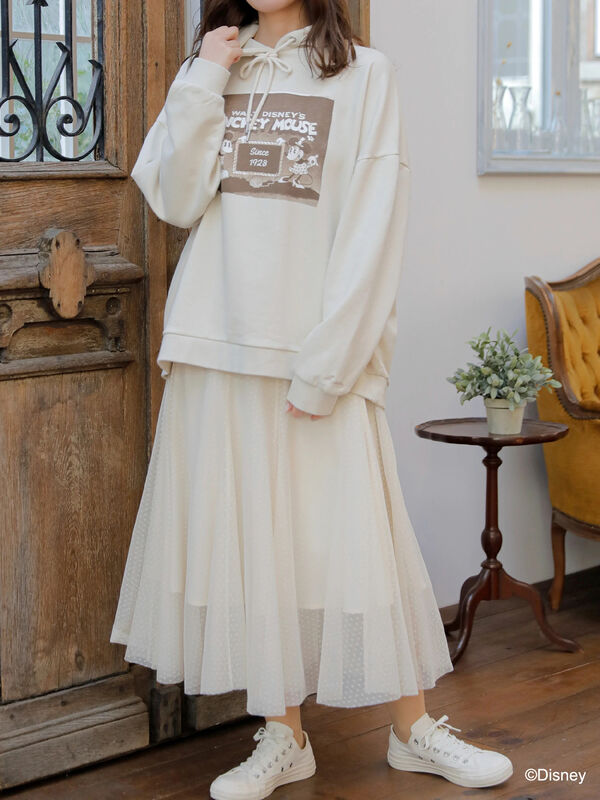 ミッキー ミニー ジェンダーレスパーカー ブラック ライトベージュ Areeam アリーム のレディースカットソー Mw11l1c0100 ファッション通販のstripe Club