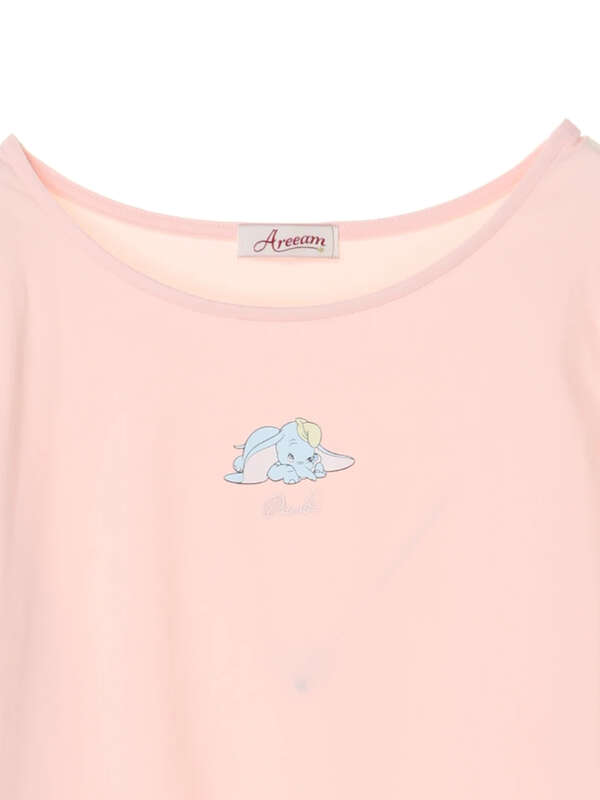 ダンボ 異素材スリーブtシャツ オフホワイト ライトピンク Areeam アリーム のレディースカットソー Mw12l1c0100 ファッション通販のstripe Club