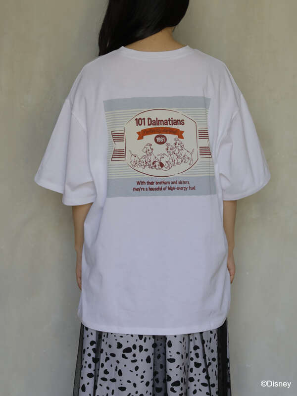 101匹わんちゃん スカーフ付きビッグtシャツ オフホワイト ブラック Areeam アリーム のレディースカットソー Mw12l1c0300 ファッション通販のstripe Club