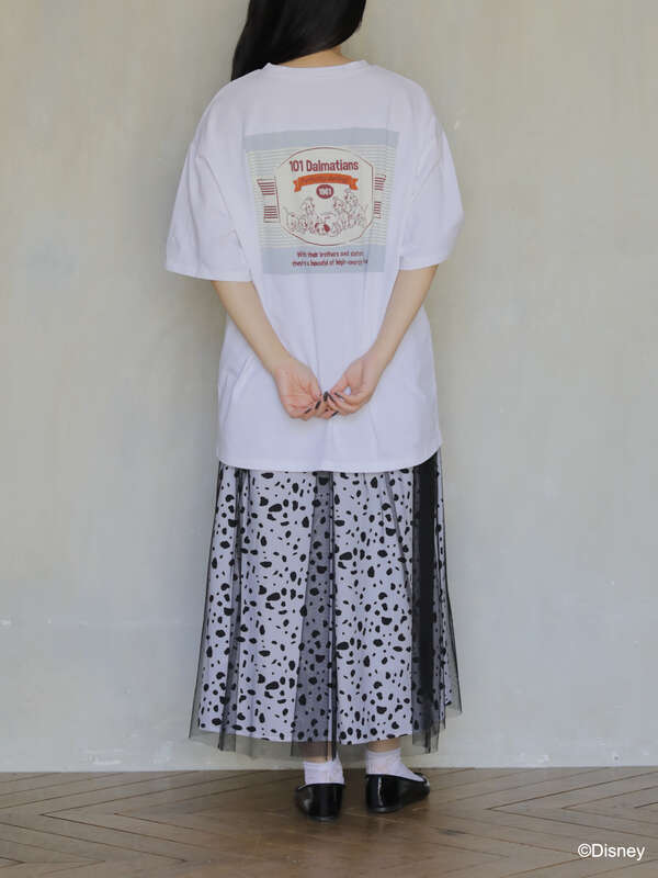 101匹わんちゃん スカーフ付きビッグtシャツ オフホワイト ブラック Areeam アリーム のレディースカットソー Mw12l1c0300 ファッション通販のstripe Club