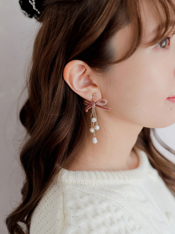 ベルベットリボン パールイヤリング ピンク Areeam アリーム のレディースピアス 指輪 Mj15lcj5000 ファッション通販のstripe Club ベルベットリボン パールイヤリング ピンク Areeam アリーム のレディースピアス 指輪 Mj15lcj5000 ファッション通販のstripe Club