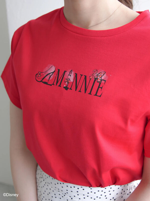 ミニー ロゴtシャツ レッド ラベンダー クリーム Areeam アリーム のレディースtシャツ Mw22l1c0100 ファッション通販のstripe Club