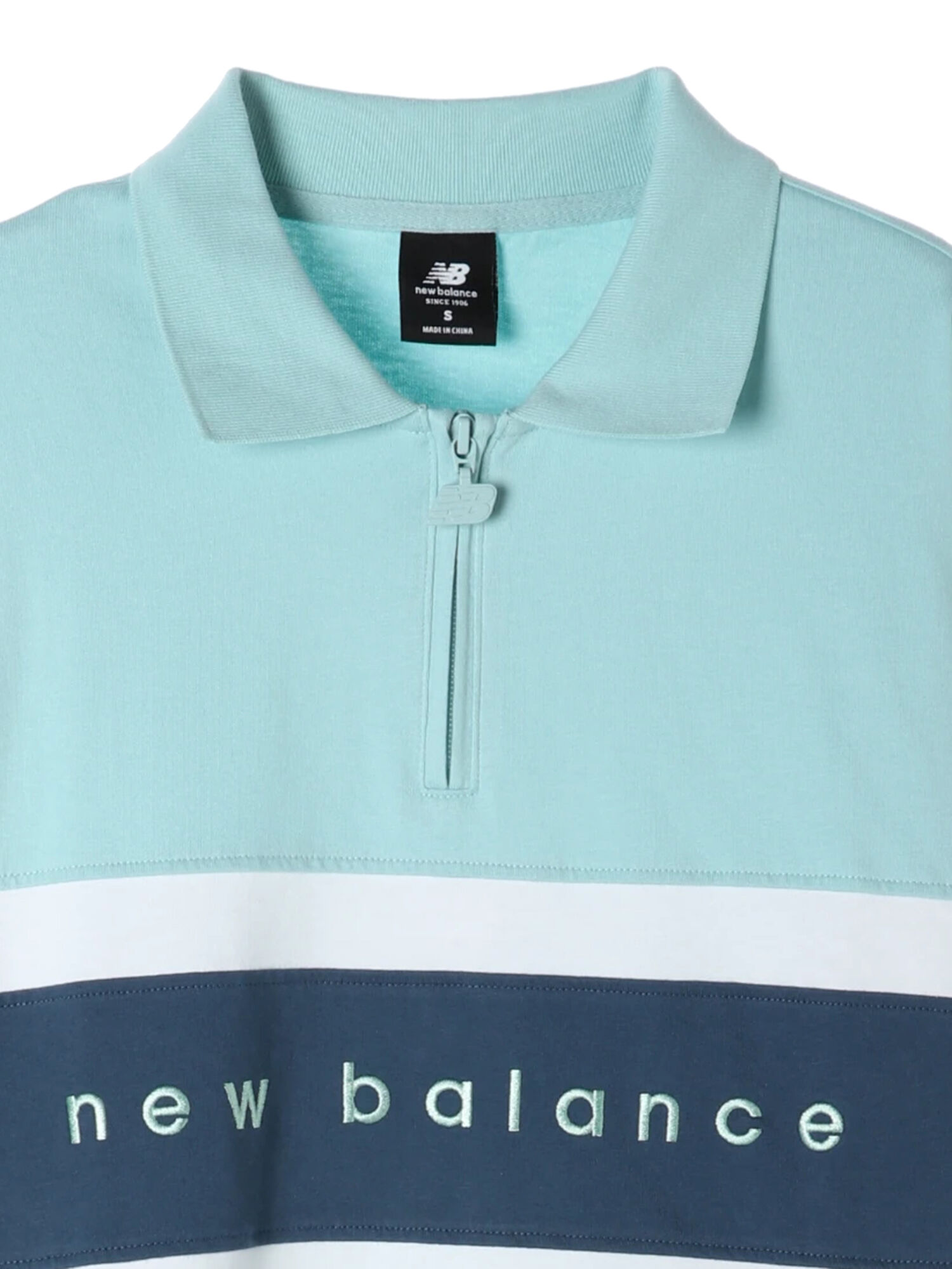 New Balance】プレップラグビーシャツ（ライトブルー/ネイビー