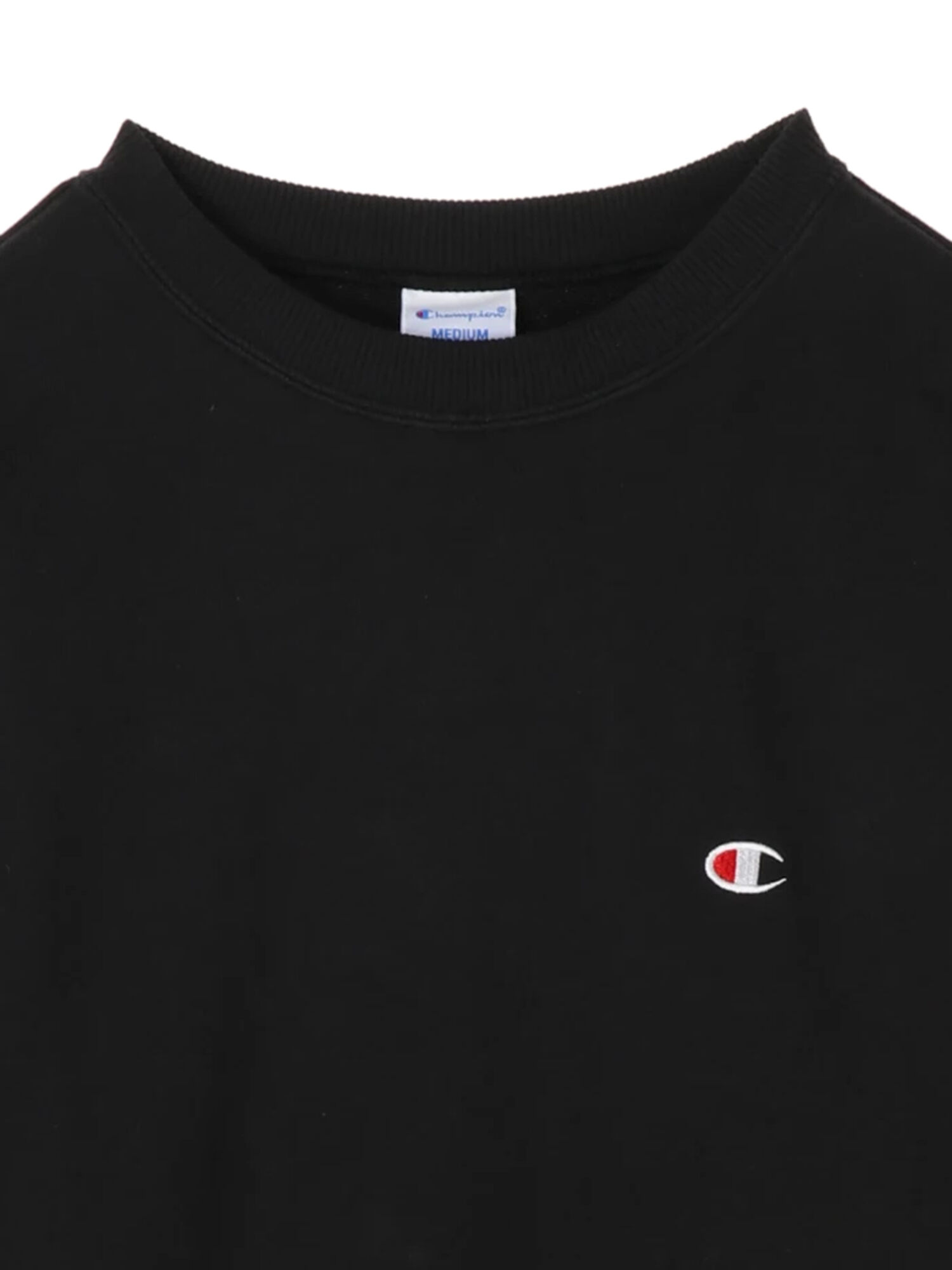 champion black crew neck sweatshirt