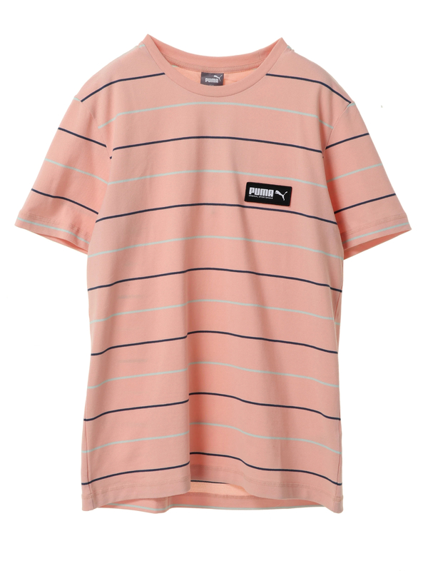 アウトレット Puma Fusion ストライプtシャツ ピンク ミント ネイビー ストクラセレクト ストクラセレクト のレディースtシャツ Nc01m1c4300 ファッション通販のstripe Club