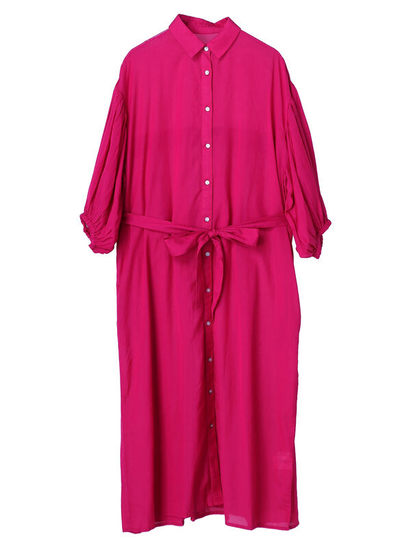 Hunch パフ5分袖シャツワンピース オフホワイト ブラック ショッキングピンク ブルーグリーン ストクラセレクト ストクラセレクト のレディースワンピース Nc01l0h8600 ファッション通販のstripe Club