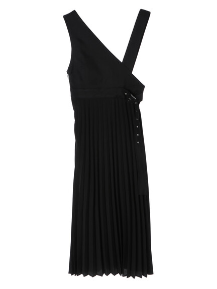 古着 Evris プリーツフレアロングワンピース ブラック ベージュ ストクラセレクト ストクラセレクト のレディースワンピース Nc02l0h20 ファッション通販のstripe Club