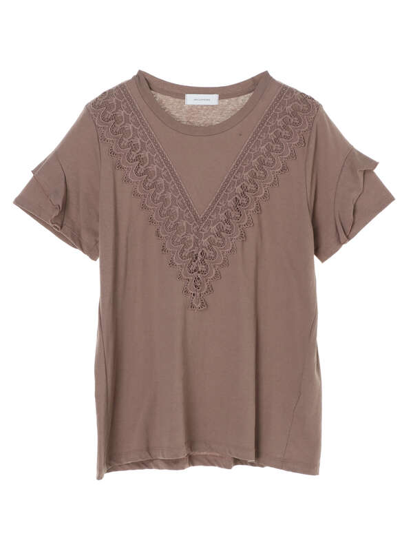 Doll Up Oops Vレース付きtシャツ オフホワイト ブラック ブラウン ストクラセレクト ストクラセレクト のレディースtシャツ Nc02l0c1800 ファッション通販のstripe Club Doll Up Oops Vレース付きtシャツ オフホワイト ブラック ブラウン ストクラセレクト ストクラセレクト のレディースtシャツ Nc02l0c1800 ファッション通販のstripe Club