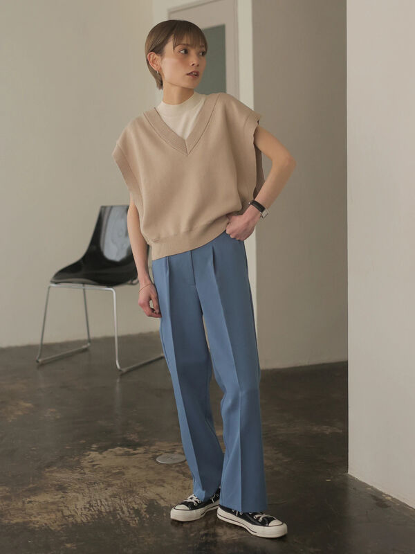 ジョーゼットパンツ ブラック モカ ブルー Rem Closet レムクローゼット のレディースパンツ Ng15l0f0400 ファッション通販のstripe Club