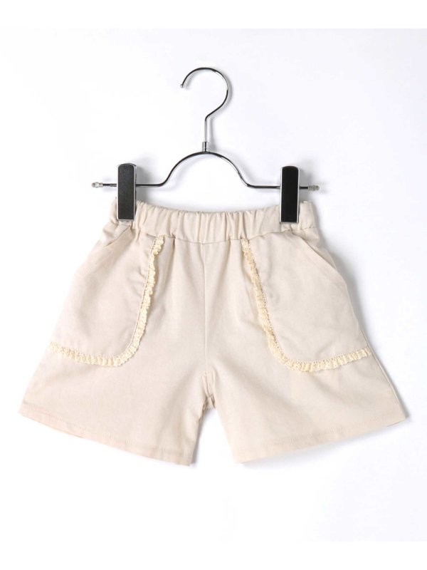 Lilouri 綿麻ショートパンツ アイボリー Stripe Club Kids By Smarby ストライプクラブ キッズ バイ スマービー のキッズショートパンツ Ccn9073 ファッション通販のstripe Club