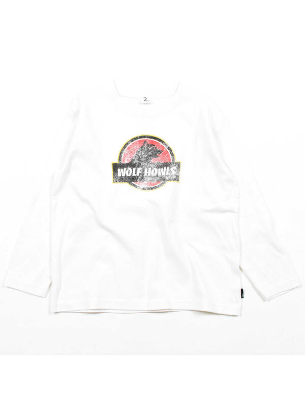 Jeans B 2nd Wolfロングtシャツ オフホワイト チャコールグレー Stripe Club Kids By Smarby ストライプクラブ キッズ バイ スマービー のキッズtシャツ Ccn9081 ファッション通販のstripe Club